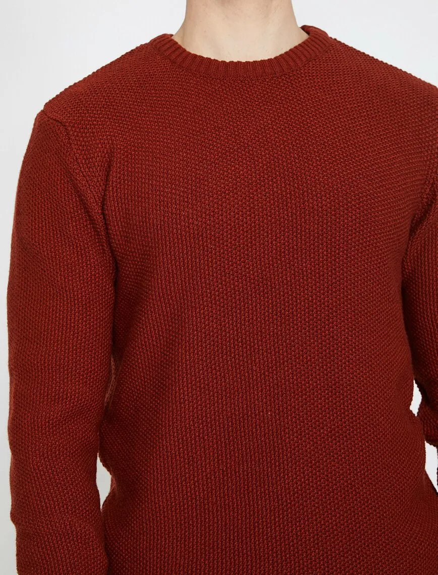 17417 Brick Red Crew Neck Jumper