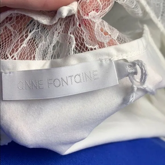 AnnFontaineWhite Lace Overlay Top NEW