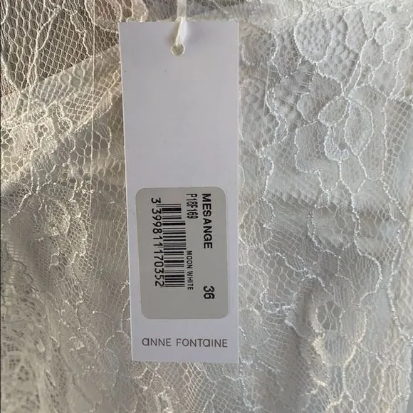 AnnFontaineWhite Lace Overlay Top NEW