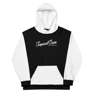Black & White Two-Toned Tropical Seas Hoodie