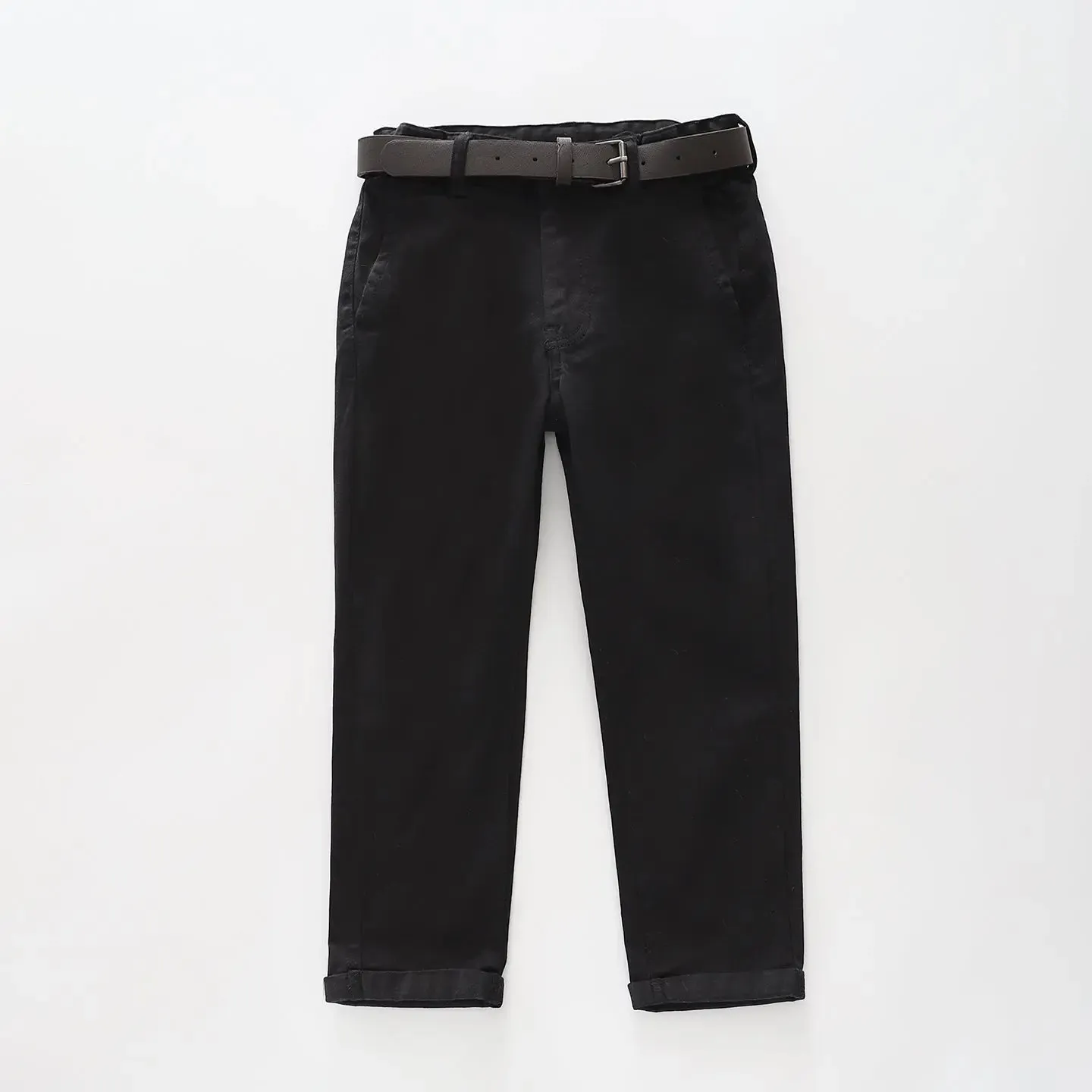 Black Chino with Brown Belt
