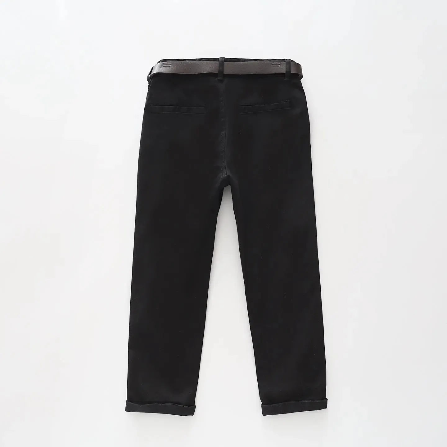 Black Chino with Brown Belt
