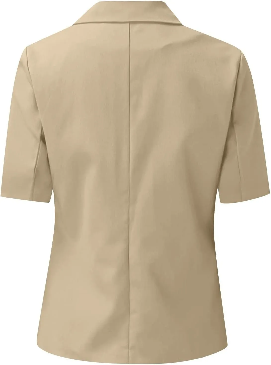 Blazers for Women Casual Work Office Slim Fit Herringbone Blazer Open Front Single Breasted Short Sleeve Suits Jacket
