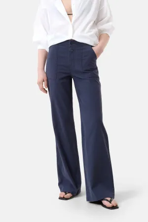 Closed Flared Pants - Aria - Dark Navy