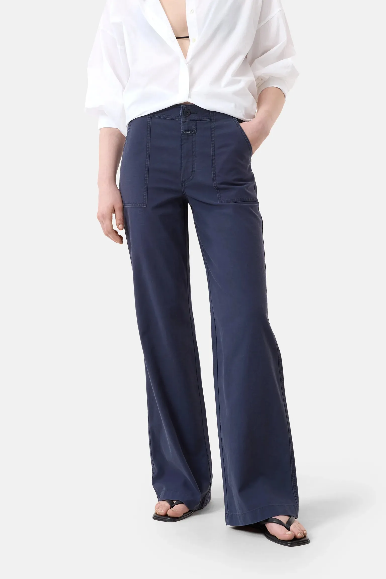 Closed Flared Pants - Aria - Dark Navy