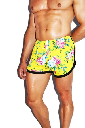 Daytona Beach  Running Shorts- Yellow