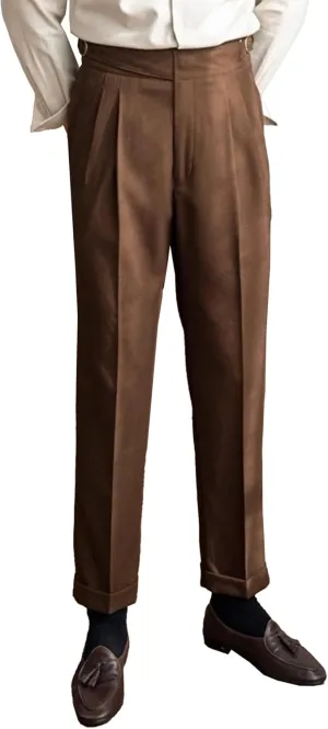 DGHM-JLMY Men's Fashion Slim Fit Dress Pants High Waist Straight Retro Pant Trousers Casual Business Formal Pants