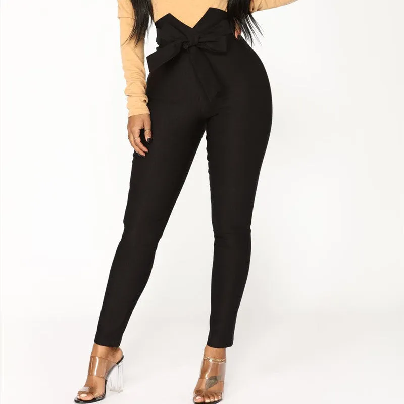 Fashion Elastic High Waist Pencil Pants