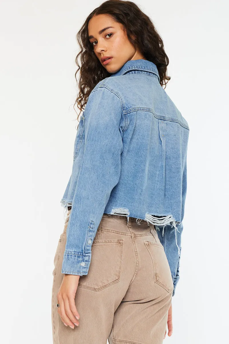 Gemmi Crop Denim Shirts