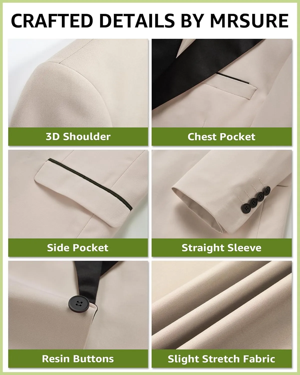 MrSure Men's Casual Blazer One Button Shawl Lapel Jacket, Lightweight Coats for Wedding Party
