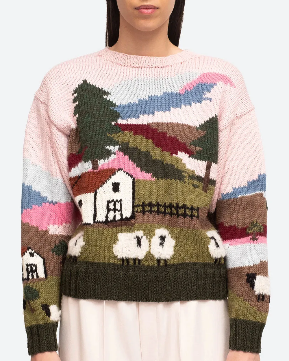 Multi Intarsia Reese Sheep Sweater