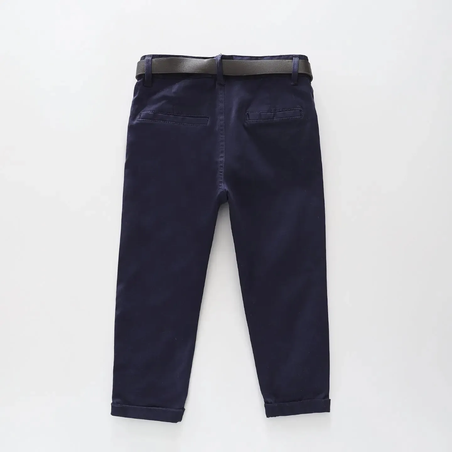 Navy Chino with Brown Belt