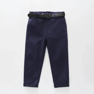 Navy Chino with Brown Belt