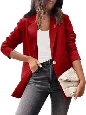 Oversized Blazers for Women Business Casual Comfy Open Front Cardigan Blazer Work Lightweight Suit Jacket Fall Blazer