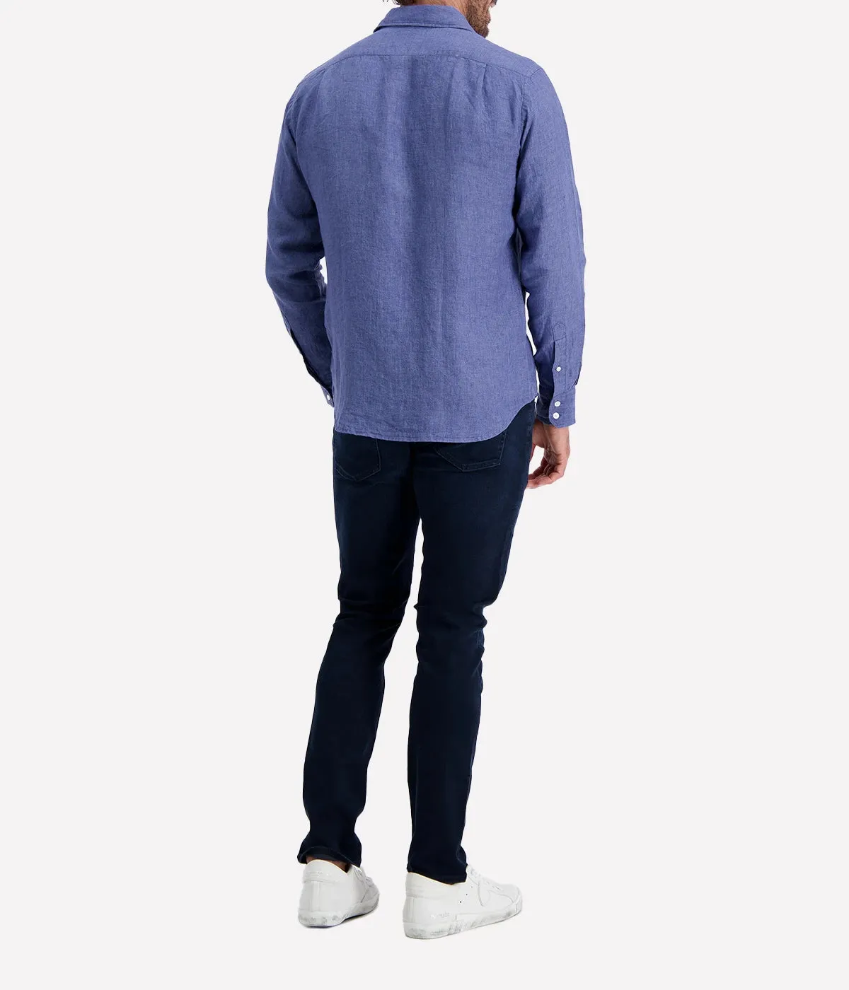 Paul Woven T-Shirt in Denim
