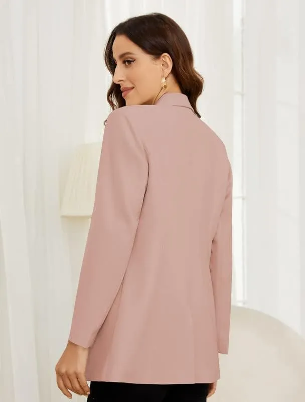 PLOYDIEN Classic Long Blazer Jackets for Women, Elegant Long Sleeve Blazers for Women, Perfect for Business & Casual Wear
