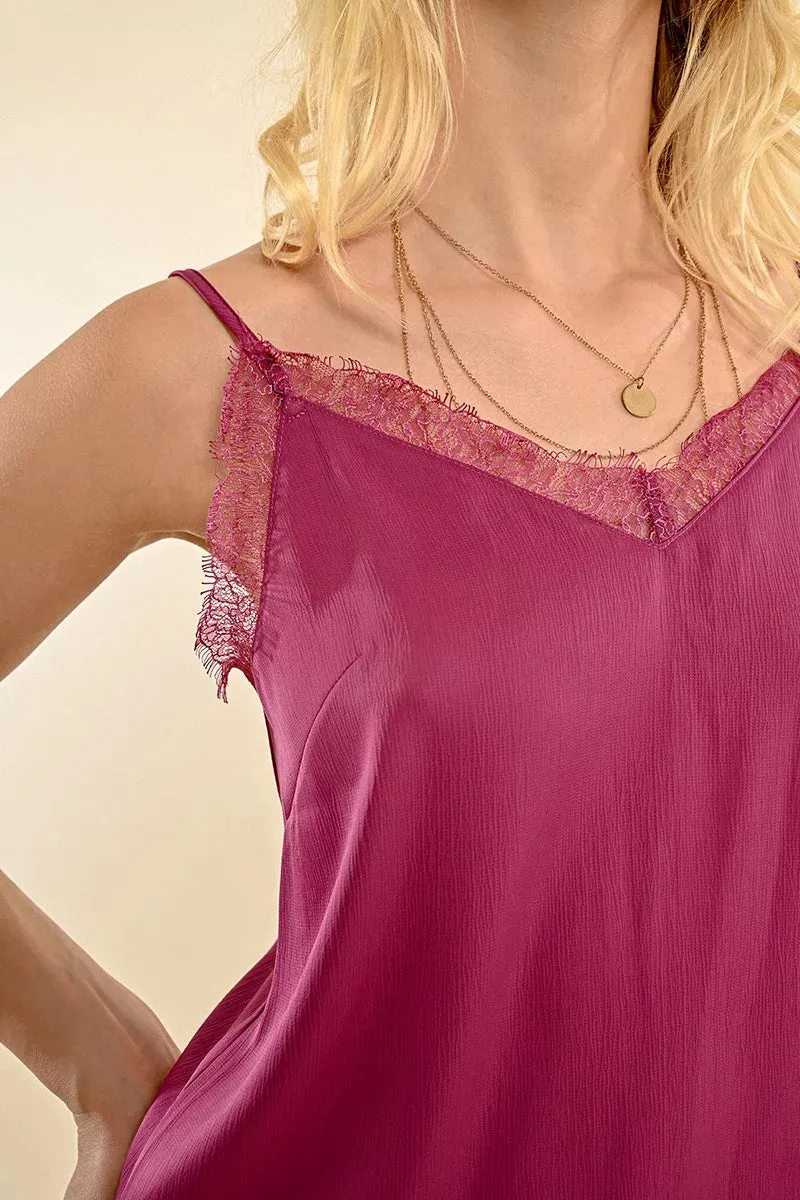Purple Lace Cami