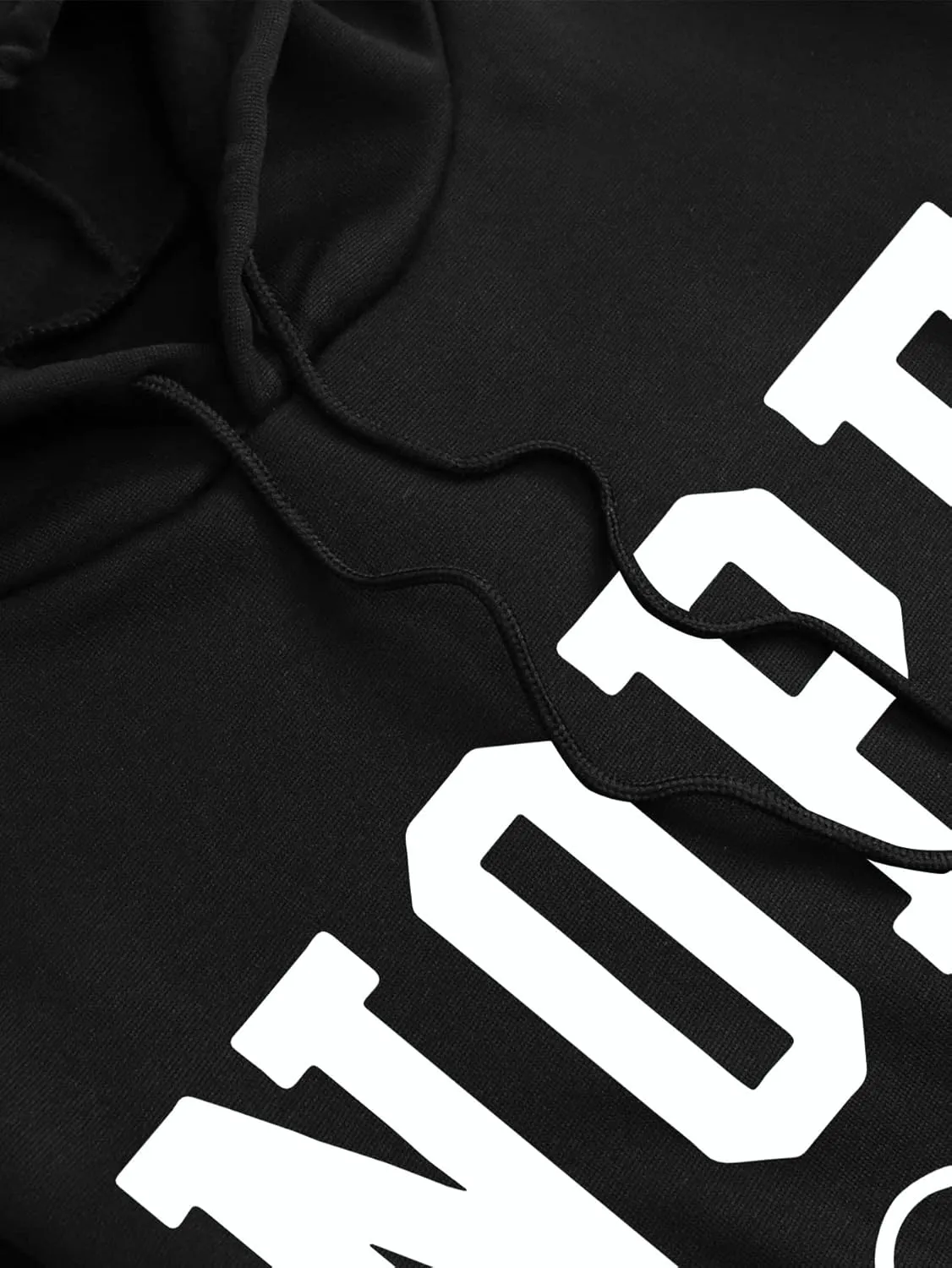 SHENHE Women's Slogan Letter Print Long Sleeve Hooded Sweatshirt Pullover Hoodie Tops