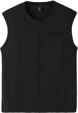 Totatuit Women's Crew Neck Sleeveless Sweater Vest with Pockets 2025 Trendy Ribbed Knit Casual Pullover Tank Tops S-XXL