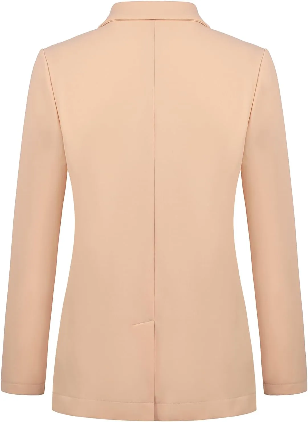 Womens Blazer One Button Jacket Suits Notched Lapel Casual Work Office Long Sleeve Blazer with Pockets
