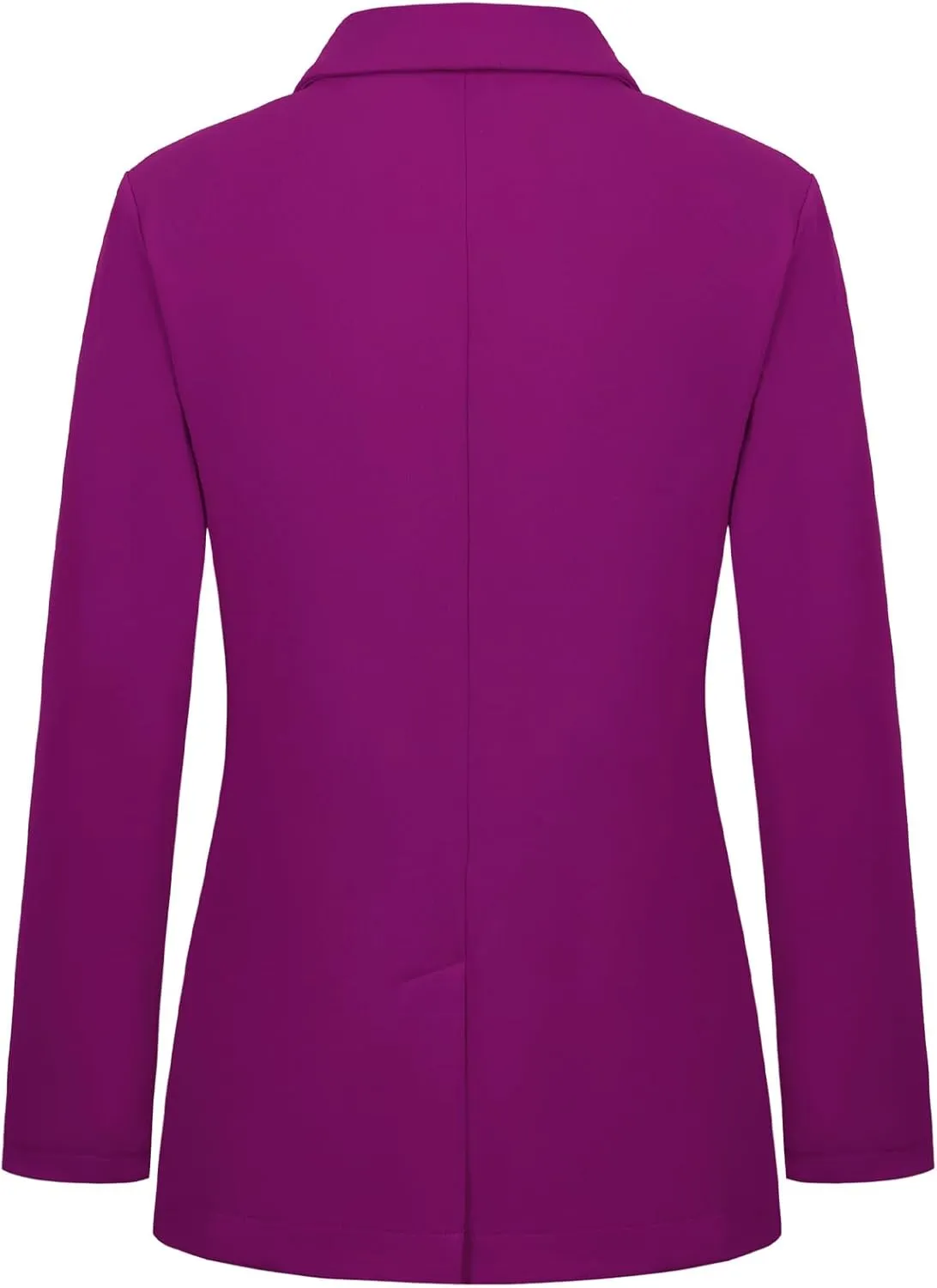 Womens Blazer One Button Jacket Suits Notched Lapel Casual Work Office Long Sleeve Blazer with Pockets