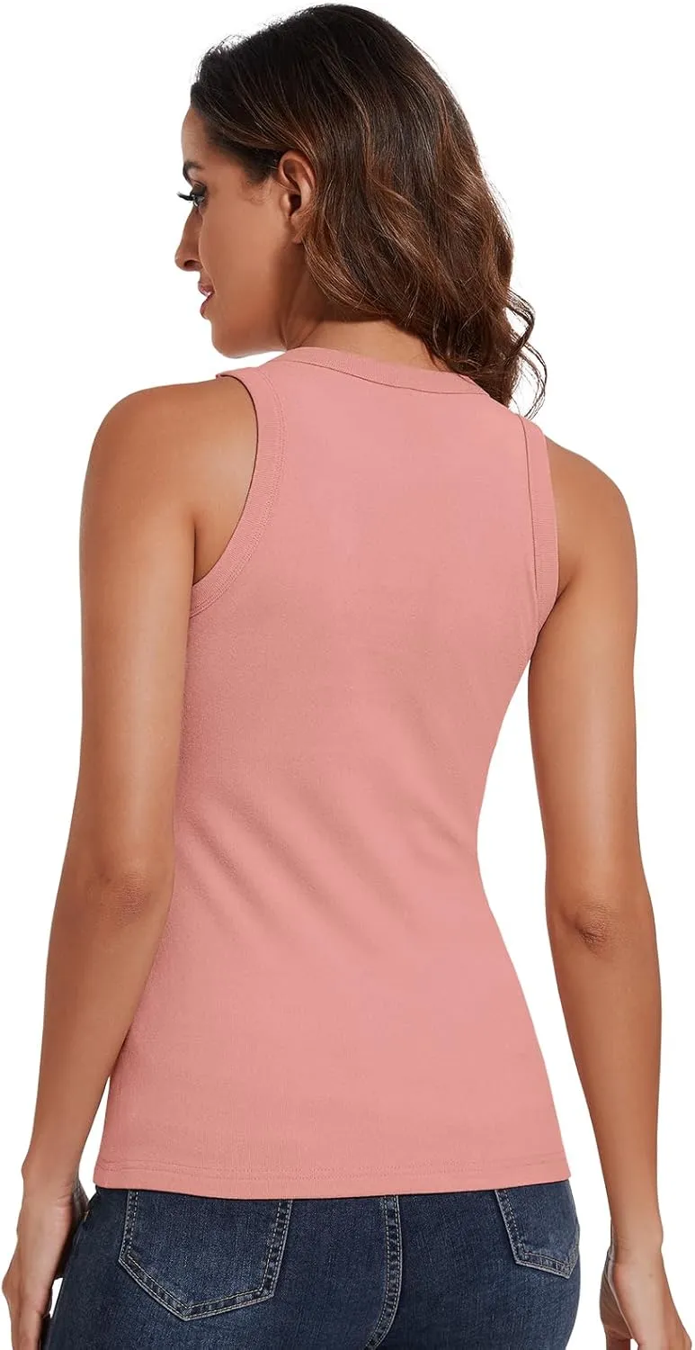 WOWENY Women's Thermal Tank Tops Sleeveless Underwear Tops Adjustable Straps Winter Camisole Fleece Shirts Warm Vest
